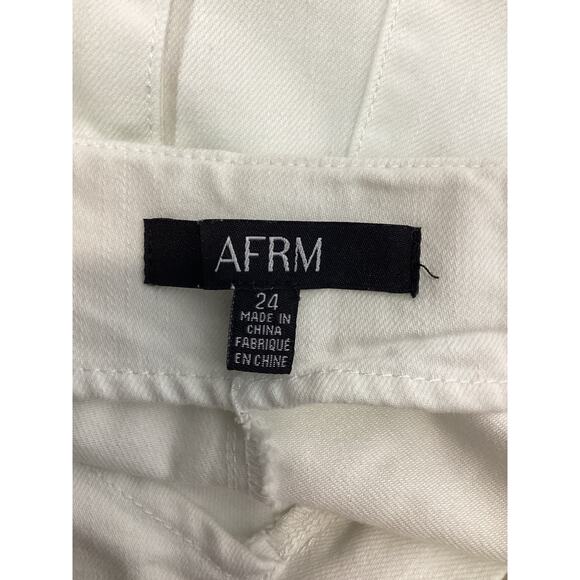 Afrm 'Maxwell' White Parachute Denim Cargo Pant Size 24 - Picture 4 of 4